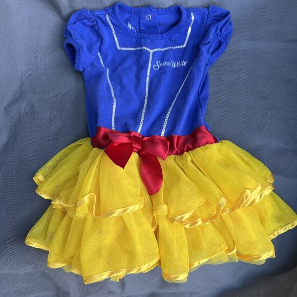 Disney Other - Disney Baby Size 24 Months Yellow Blue Body Suit Tutu Snow White Dress Costume